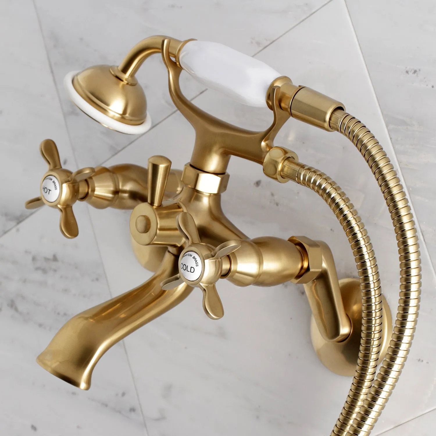 Essex Wall Mount Clawfoot Tub Faucet with Hand Shower