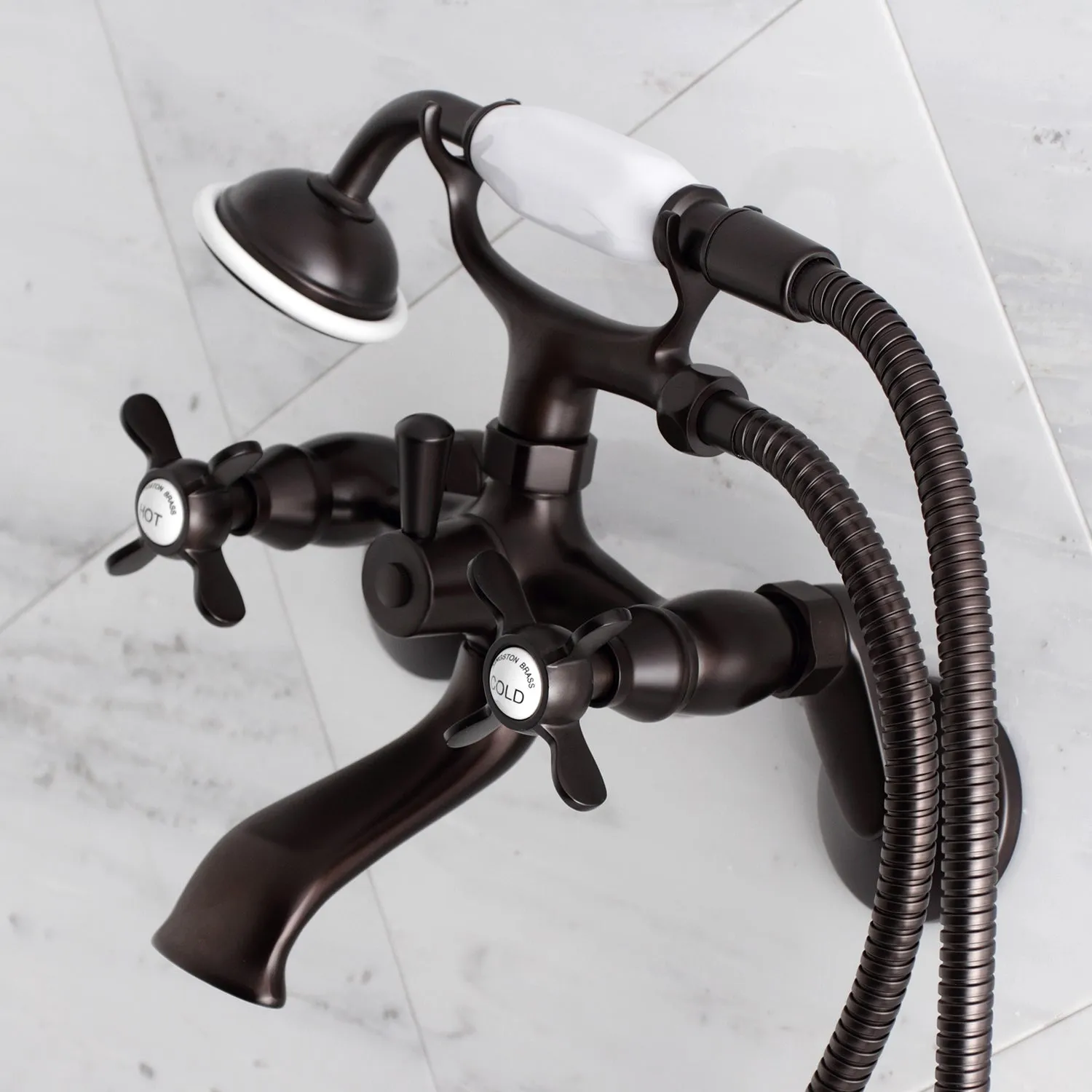 Essex Wall Mount Clawfoot Tub Faucet with Hand Shower