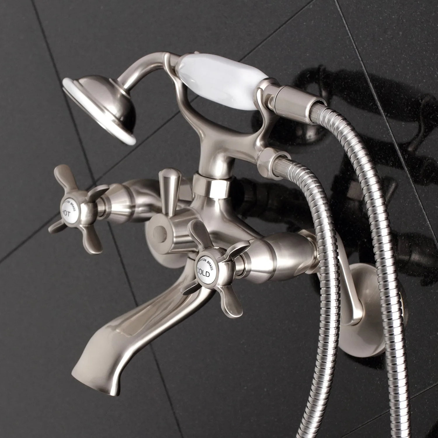 Essex Wall Mount Clawfoot Tub Faucet with Hand Shower