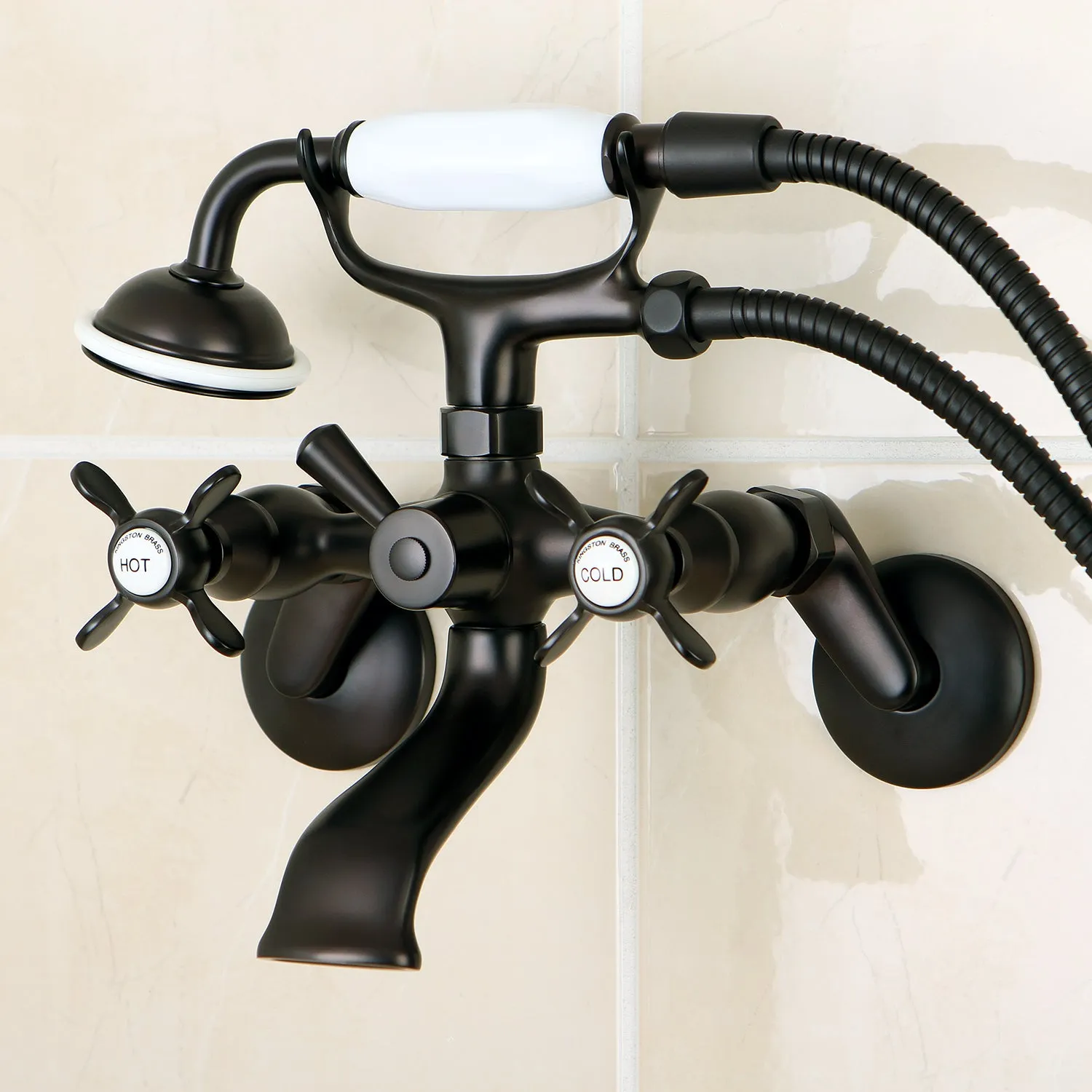 Essex Wall Mount Clawfoot Tub Faucet with Hand Shower