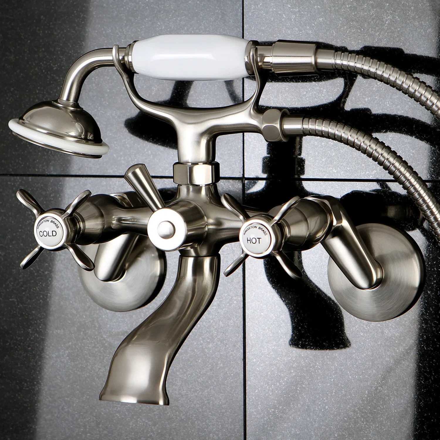 Essex Wall Mount Clawfoot Tub Faucet with Hand Shower