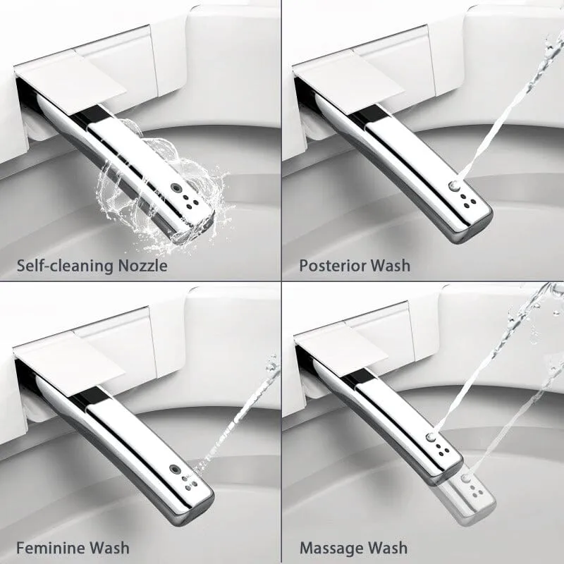 Giving Tree Multifunction U-Shaped Smart Toilet Automatic Flush with Remote Control/Foot Sensor/Night Light