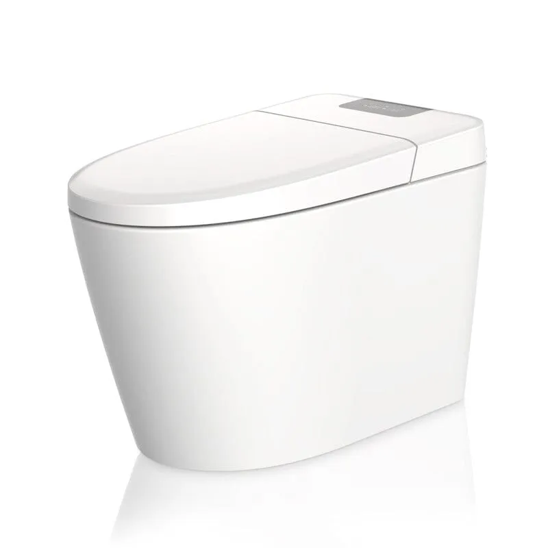 Giving Tree Multifunction U-Shaped Smart Toilet Automatic Flush with Remote Control/Foot Sensor/Night Light