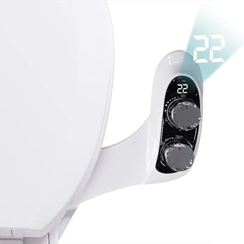 Giving Tree Non-Electric Bidet Toilet Attachment Self Cleaning Dual Nozzle Sprays Hot & Cold Water