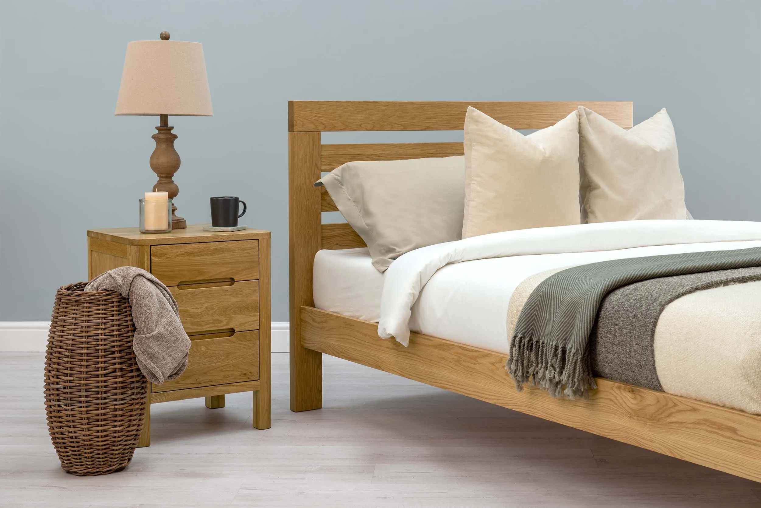 Goodwood Solid Natural Oak Bed Frame - 5ft King Size