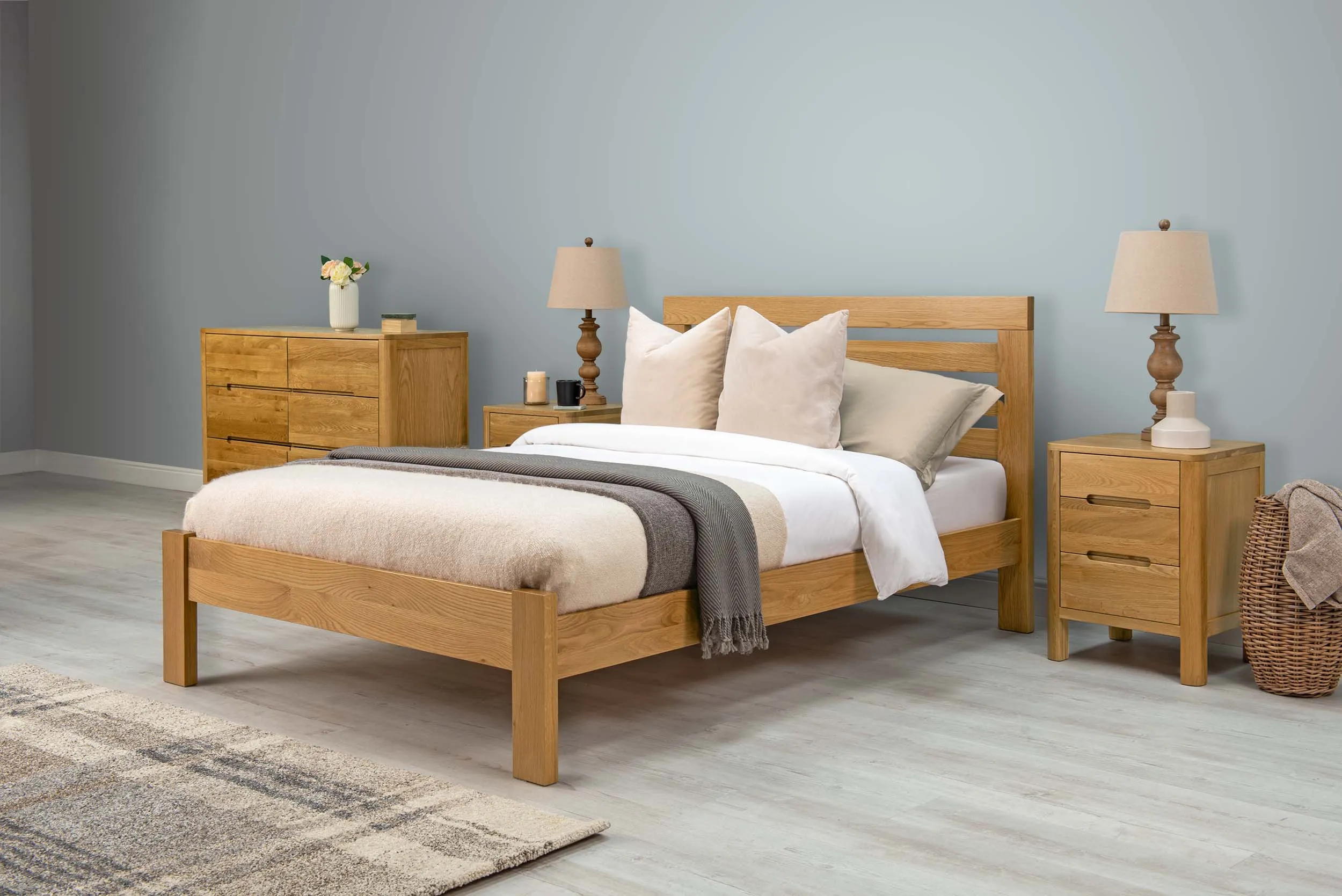 Goodwood Solid Natural Oak Bed Frame - 5ft King Size