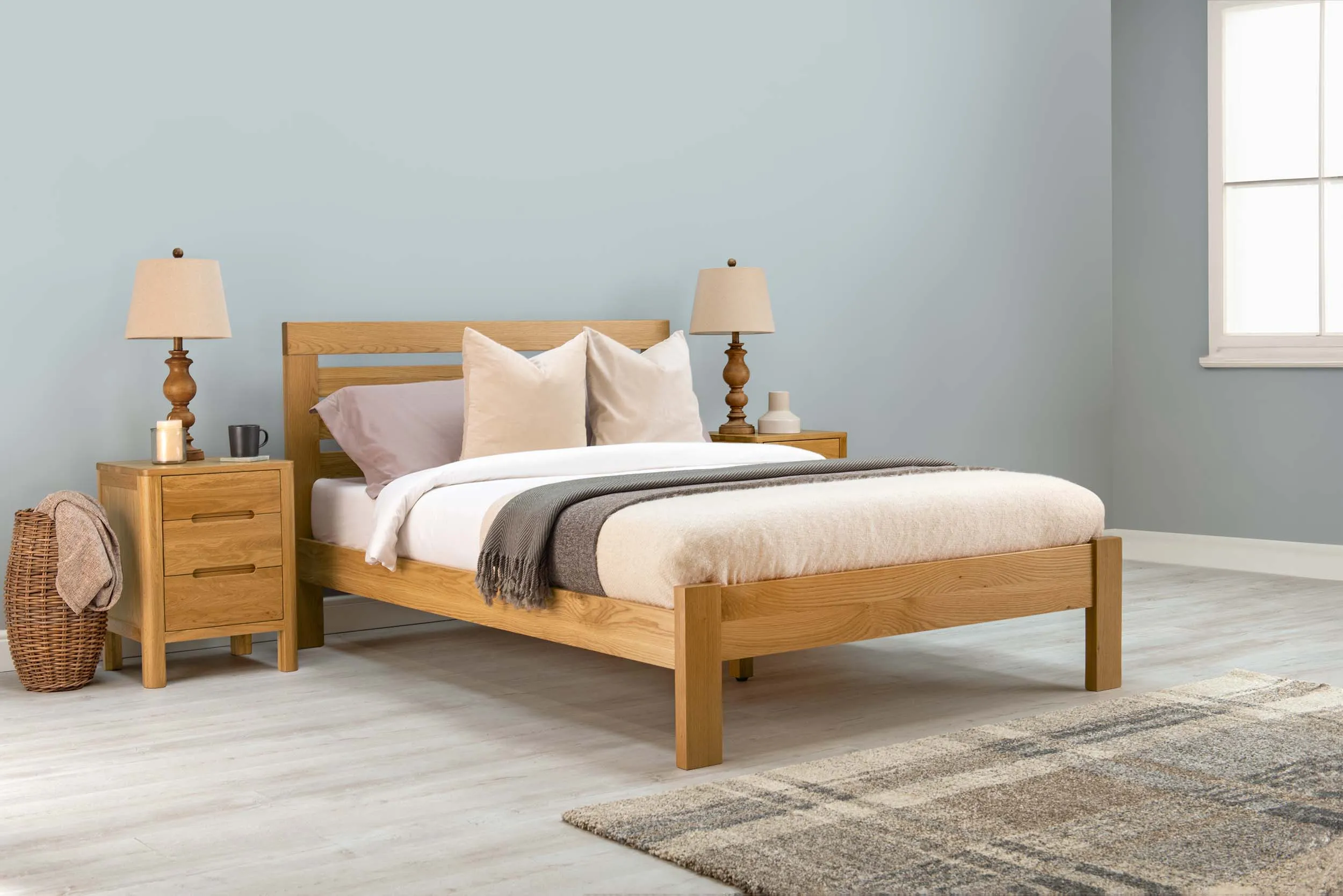 Goodwood Solid Natural Oak Bed Frame - 5ft King Size