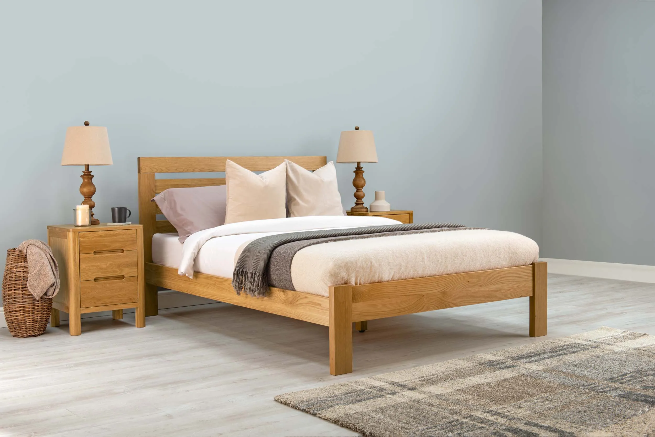 Goodwood Solid Natural Oak Bed Frame - 5ft King Size