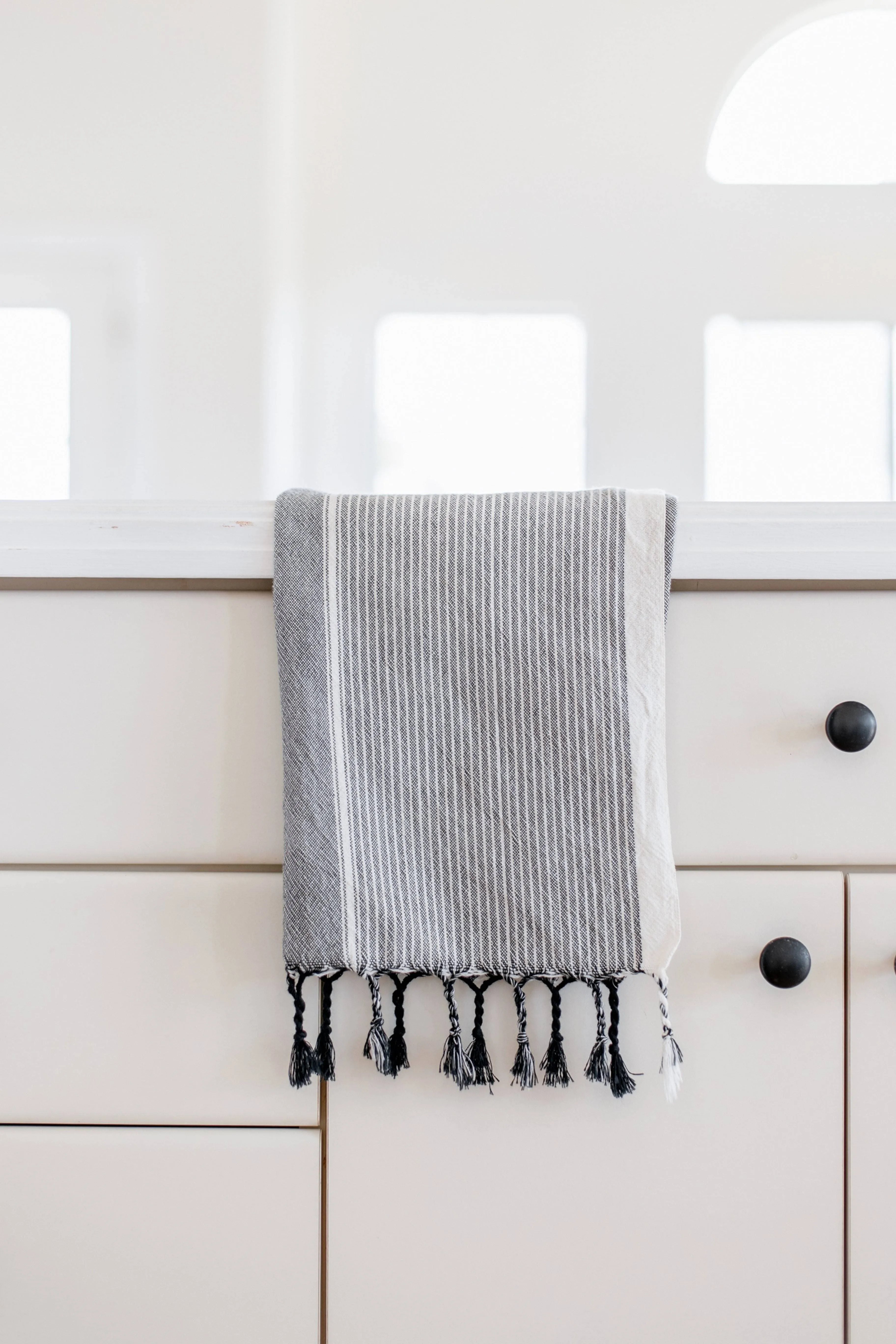 Grey Stripe Tribeca Hand Towel