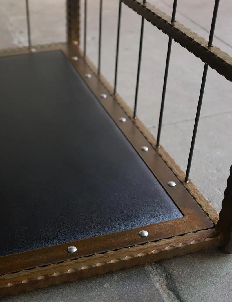 Hammered Steel Coffee Table/ Cage