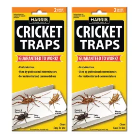 Harris Cricket Glue Traps, (2-Pack, 4 Traps Total)