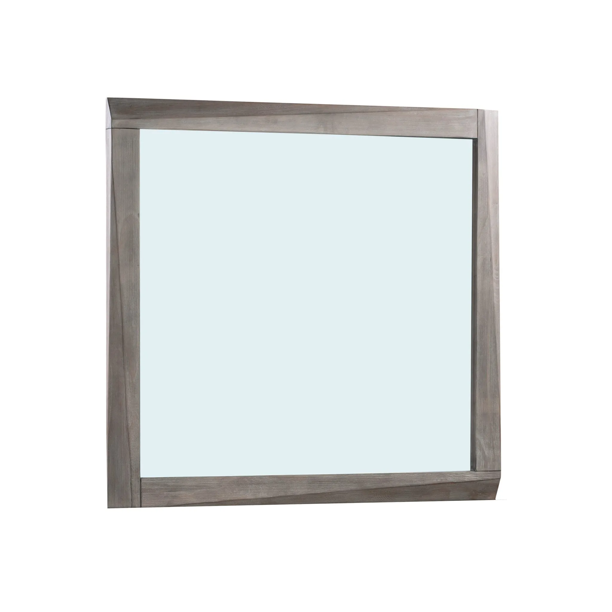 Hearst Solid Wood Beveled Glass Mirror in Sahara Tan