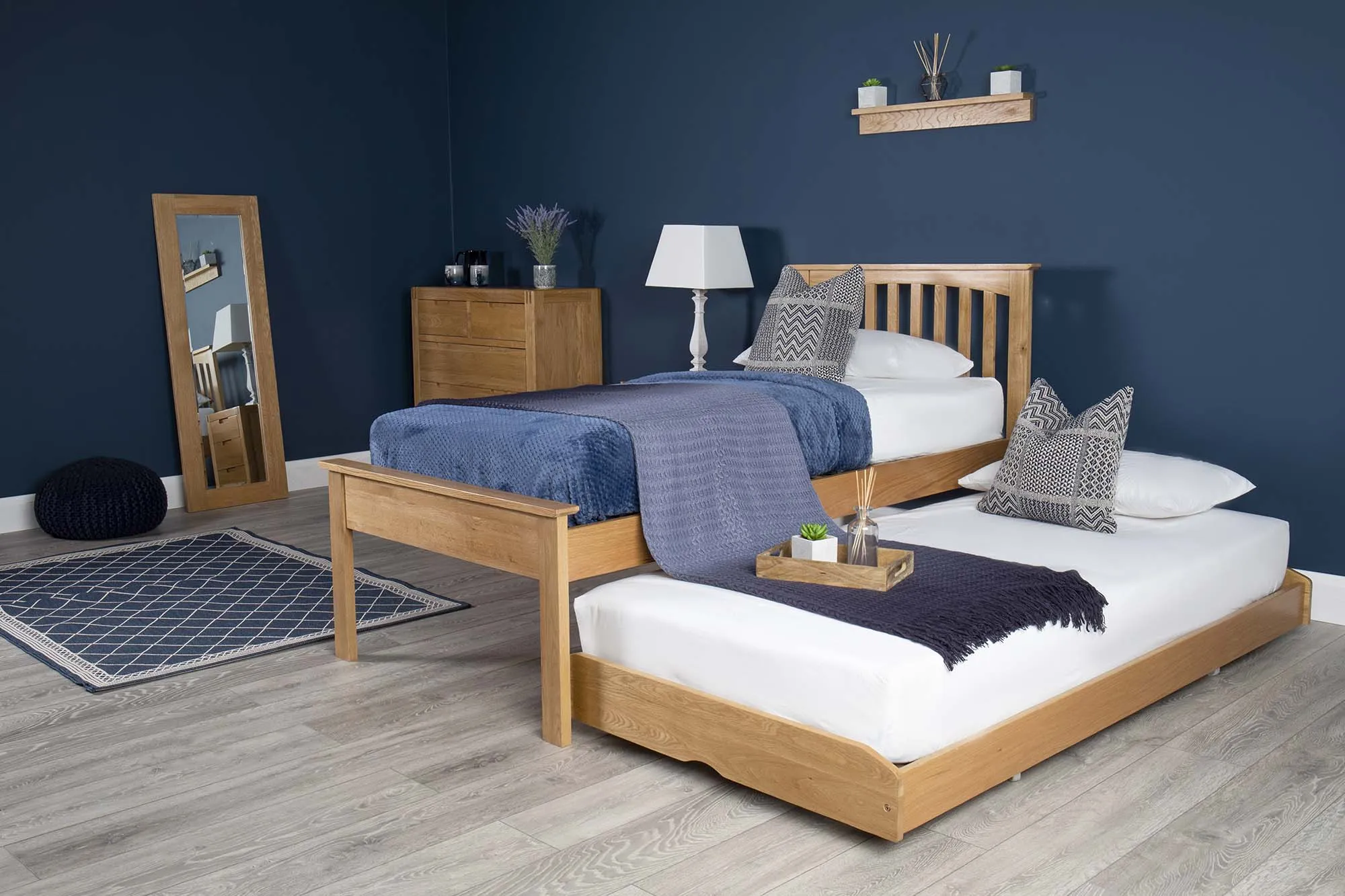 Heywood Solid Natural Oak Guest Bed (Low Foot End) - 3ft Single - B GRADE