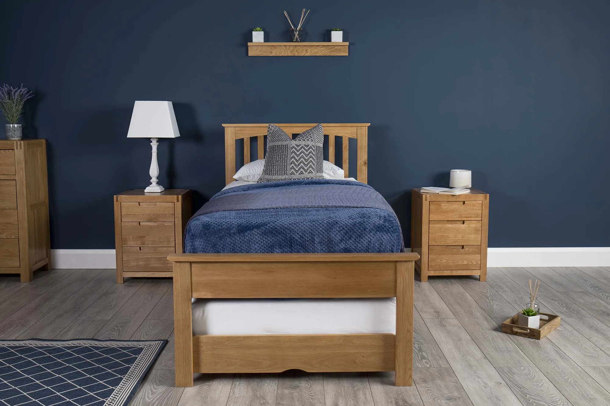 Heywood Solid Natural Oak Guest Bed (Low Foot End) - 3ft Single - B GRADE