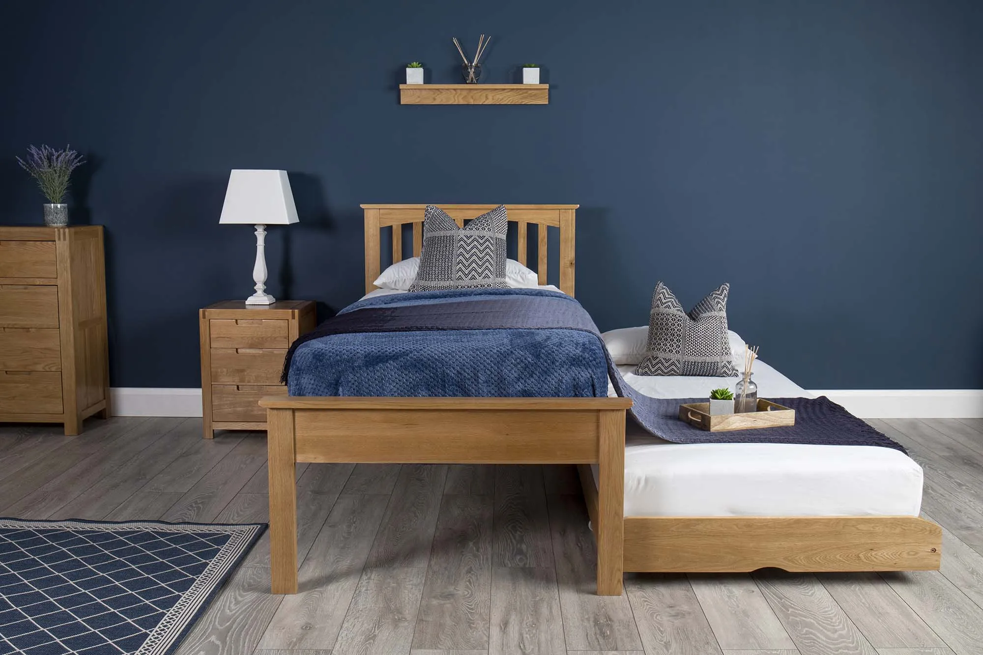 Heywood Solid Natural Oak Guest Bed (Low Foot End) - 3ft Single - B GRADE