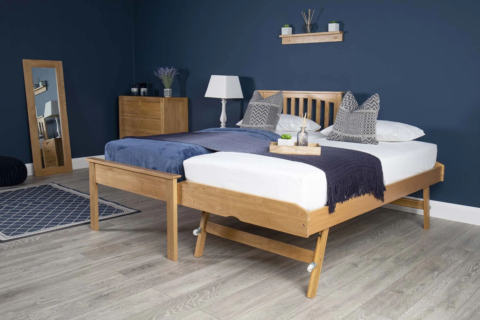 Heywood Solid Natural Oak Guest Bed (Low Foot End) - 3ft Single - B GRADE