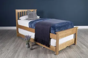 Heywood Solid Natural Oak Guest Bed (Low Foot End) - 3ft Single - B GRADE