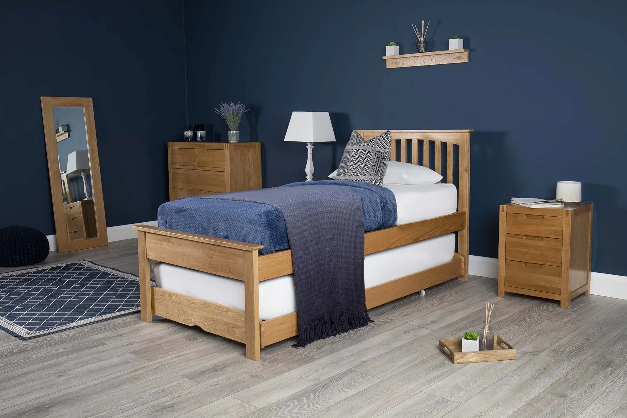 Heywood Solid Natural Oak Guest Bed (Low Foot End) - 3ft Single - B GRADE