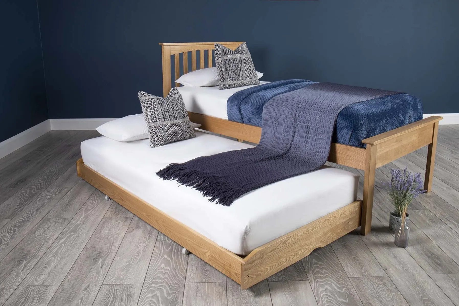 Heywood Solid Natural Oak Guest Bed (Low Foot End) - 3ft Single - B GRADE