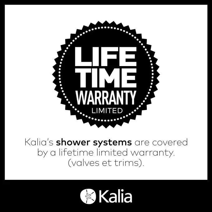 KALIA-KAREO TB2, 2 Way Thermostatic shower systems with push-button - Ceiling arm