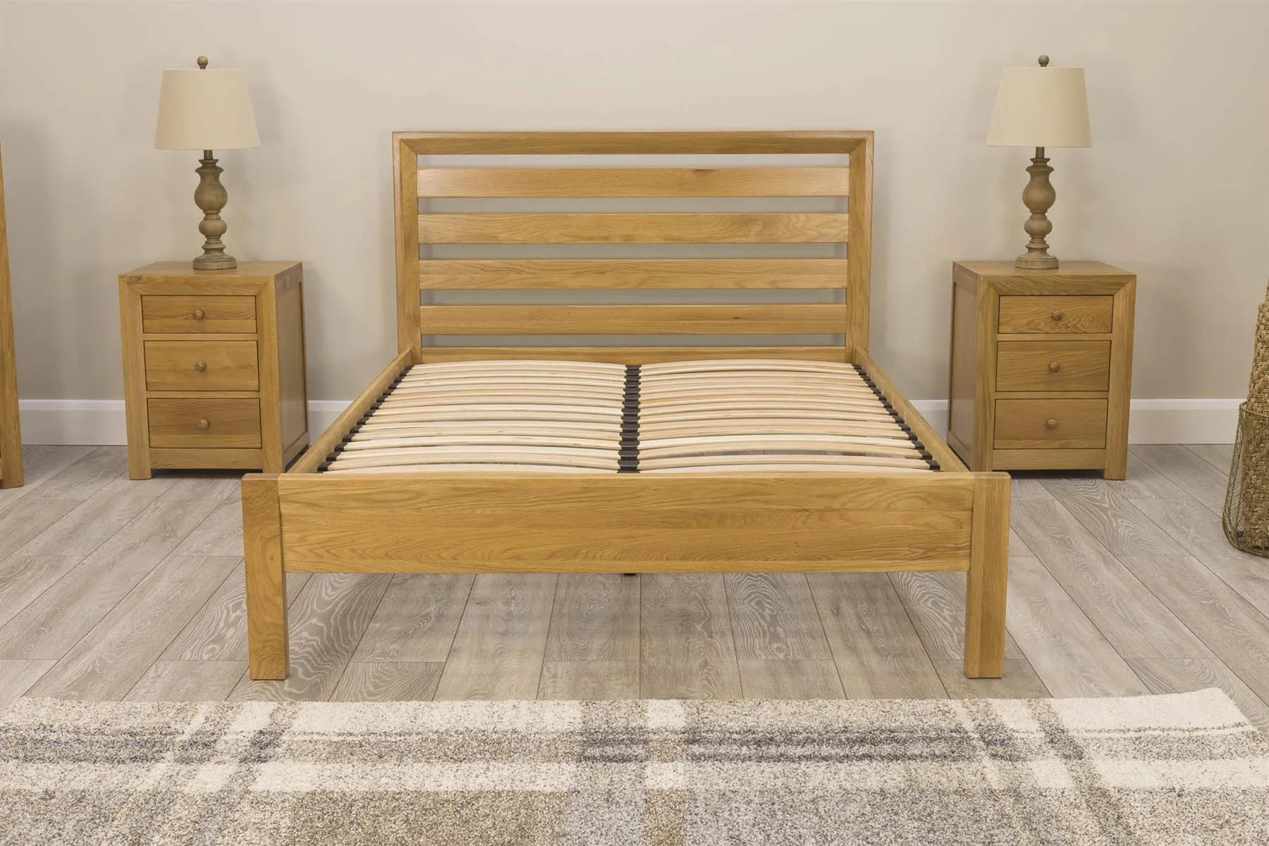 Kensington Solid Natural Oak Bed Frame - 4ft6 Double