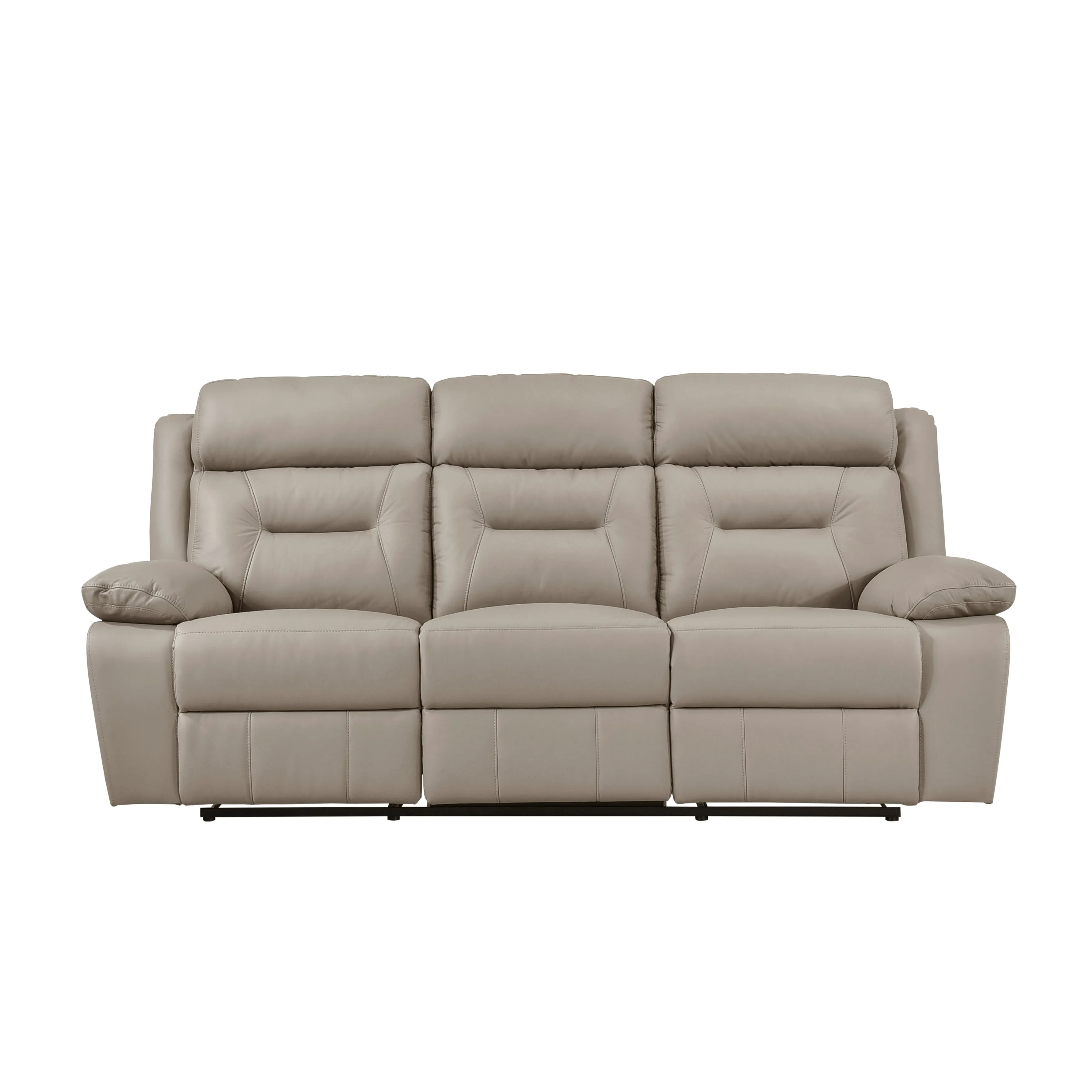 Laconia Latte Reclining Leather Living Room Collection