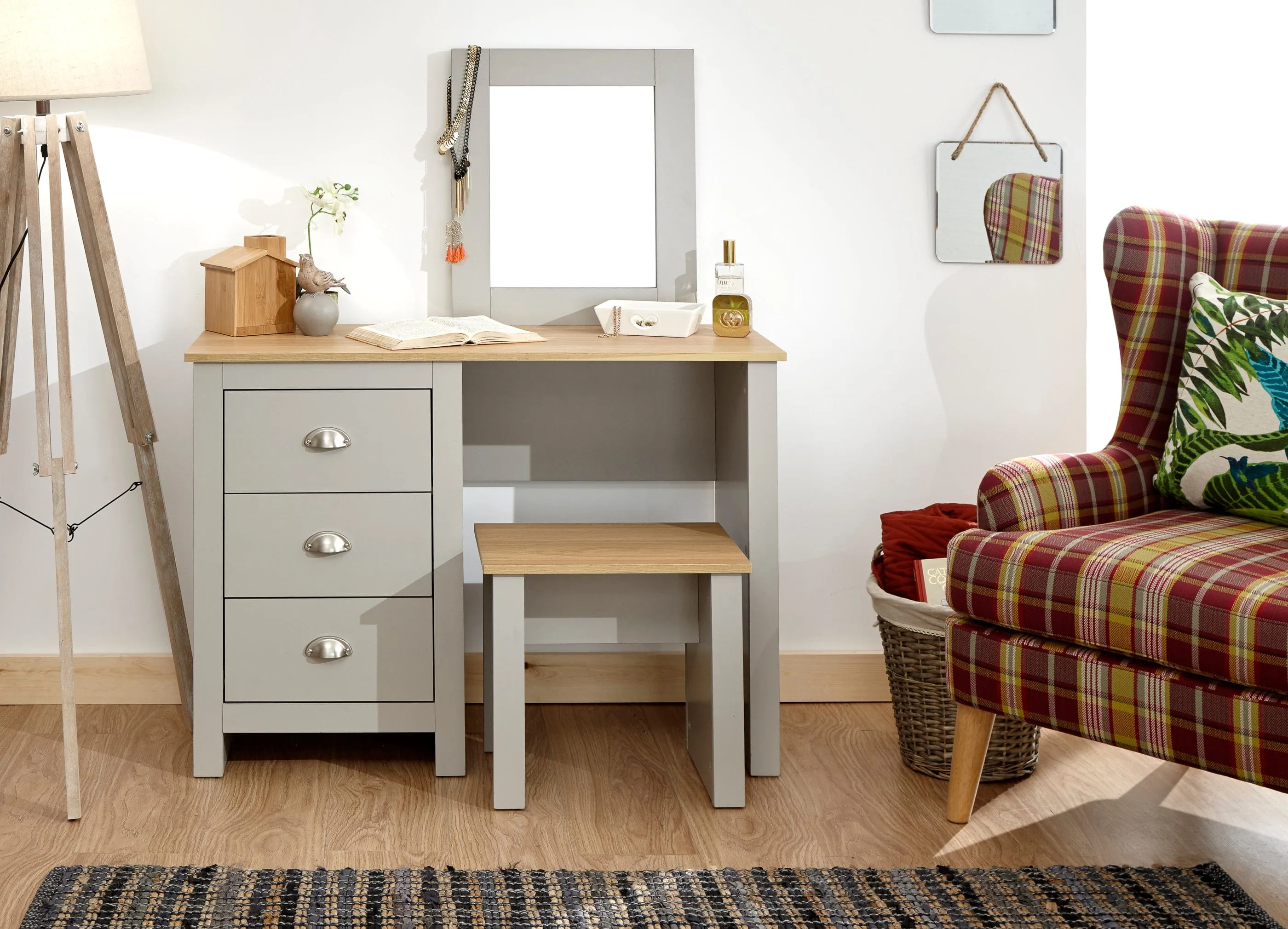 Lancaster Dressing Table Set Grey