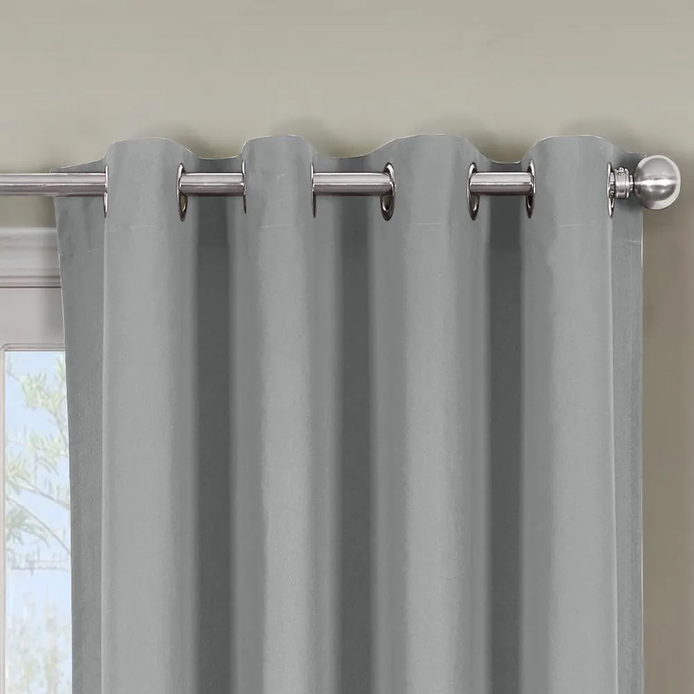 Luxor Heavyweight 100% Cotton Room-Darkening Grommet Curtains Single Panel