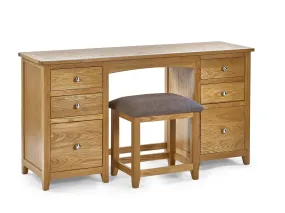 Mallory Twin Pedestal Dressing Table   Stool Set