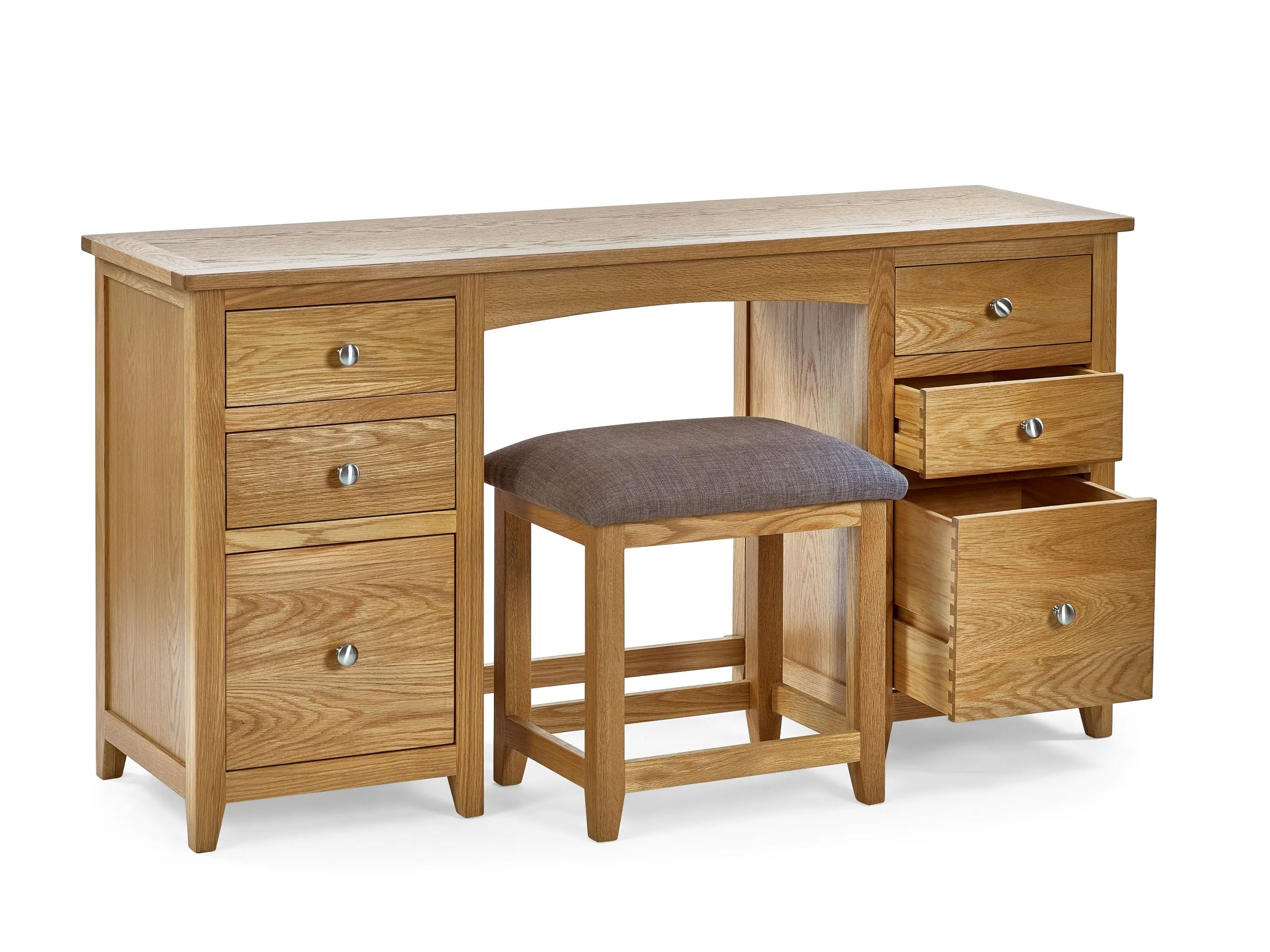 Mallory Twin Pedestal Dressing Table   Stool Set