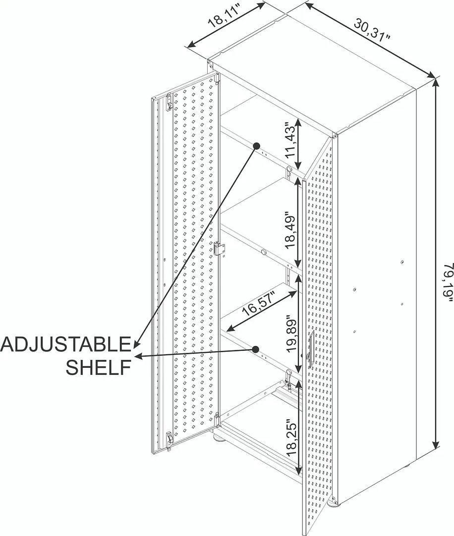 Manhattan Comfort Fortress Tall Garage Cabinet