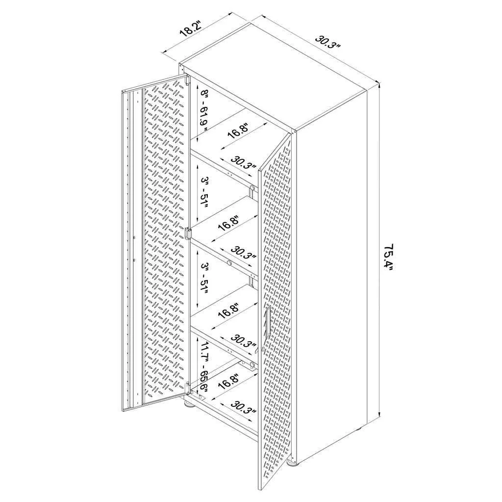 Manhattan Comfort Fortress Tall Garage Cabinet