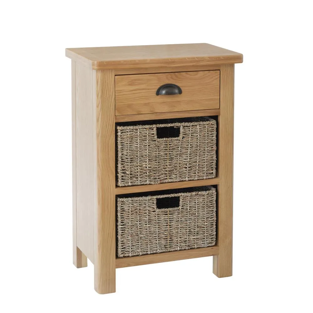 Manor Collection Radstock 1 Drawer 2 Basket Cabinet