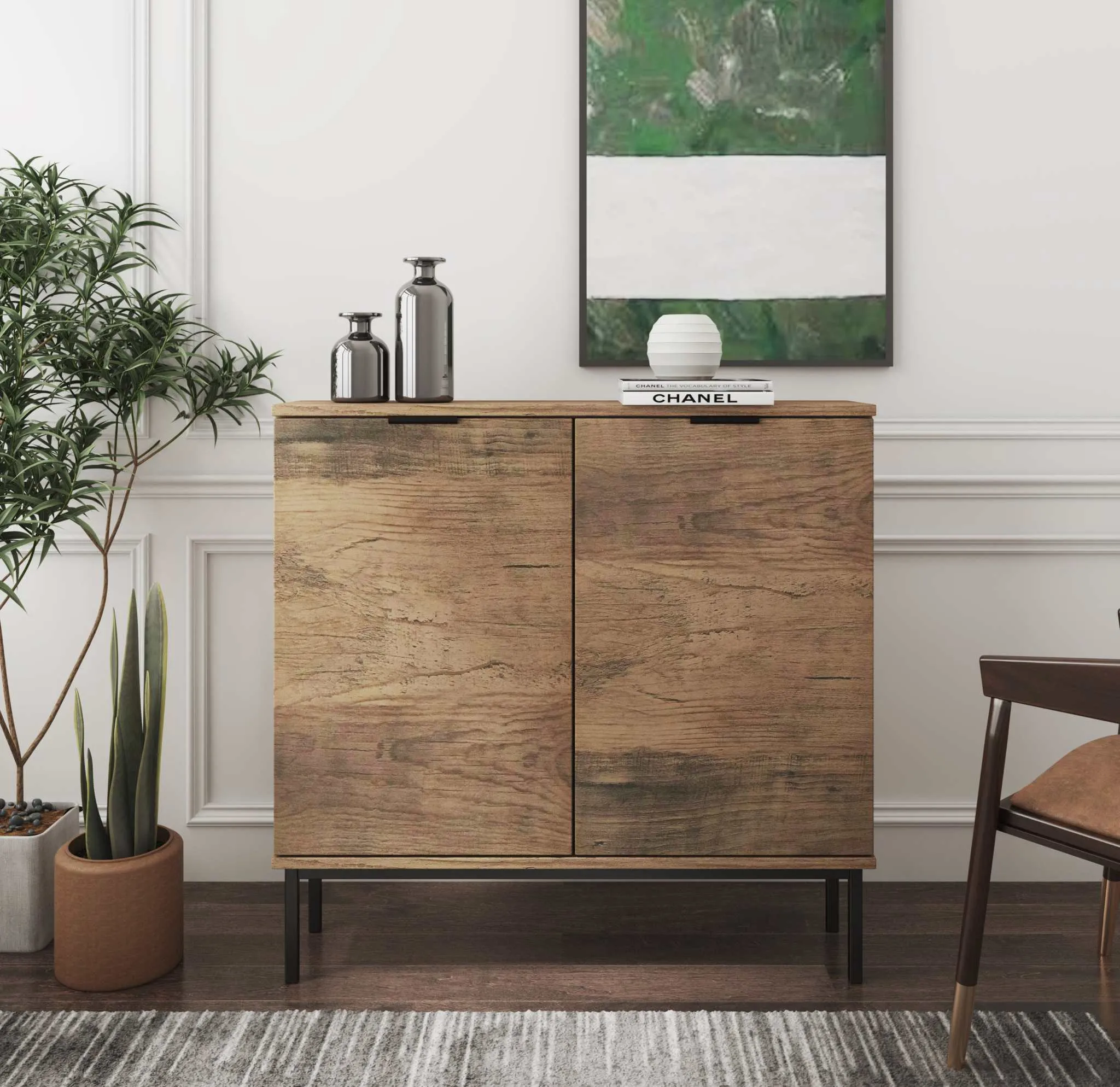 MerryLuk 2-door Bronx Compact Sideboard Cabinet