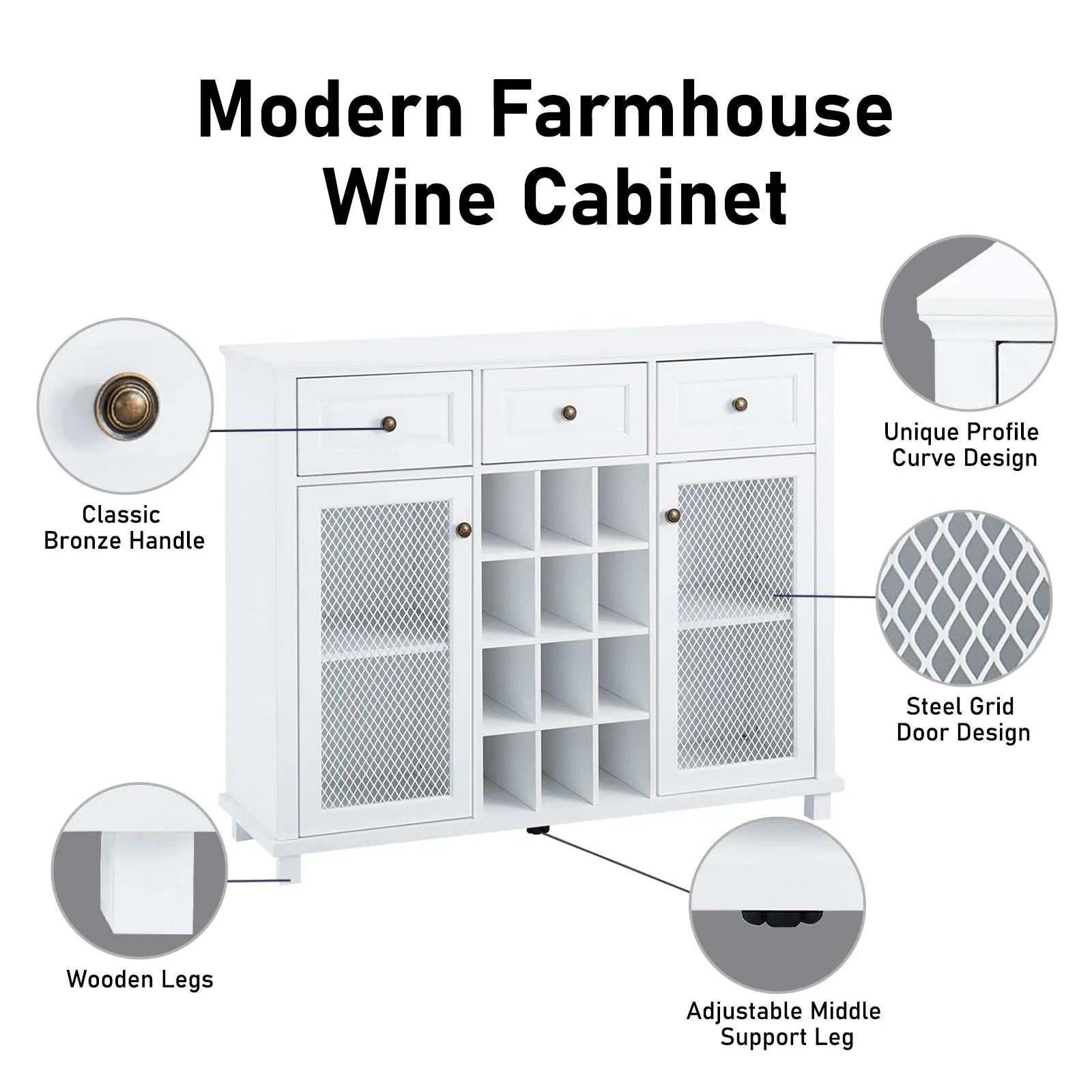 MerryLuk Wine Rack Cabinet