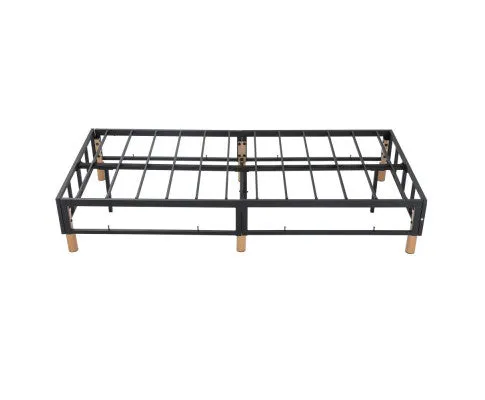 Metal Bedframe Mattress Foundation (Dark Grey) – King