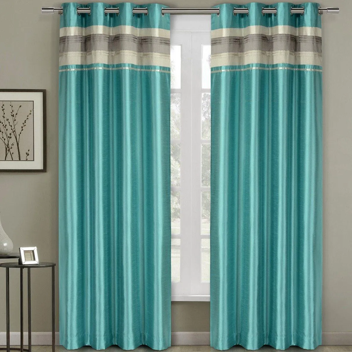 Milan Lined Blackout Curtains with Grommets Single Panel