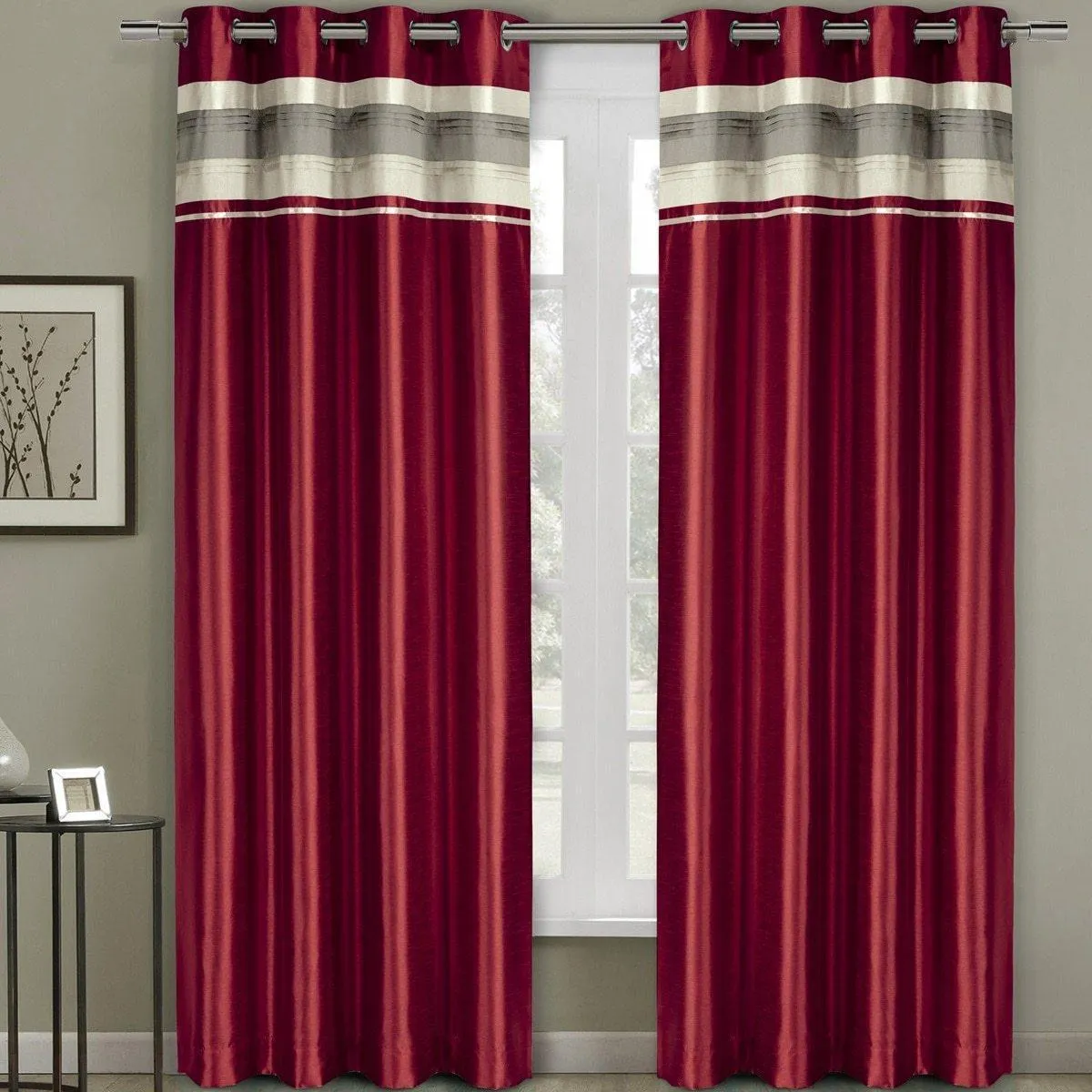 Milan Lined Blackout Curtains with Grommets Single Panel