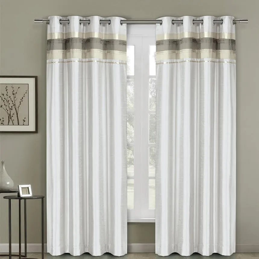 Milan Lined Blackout Curtains with Grommets Single Panel