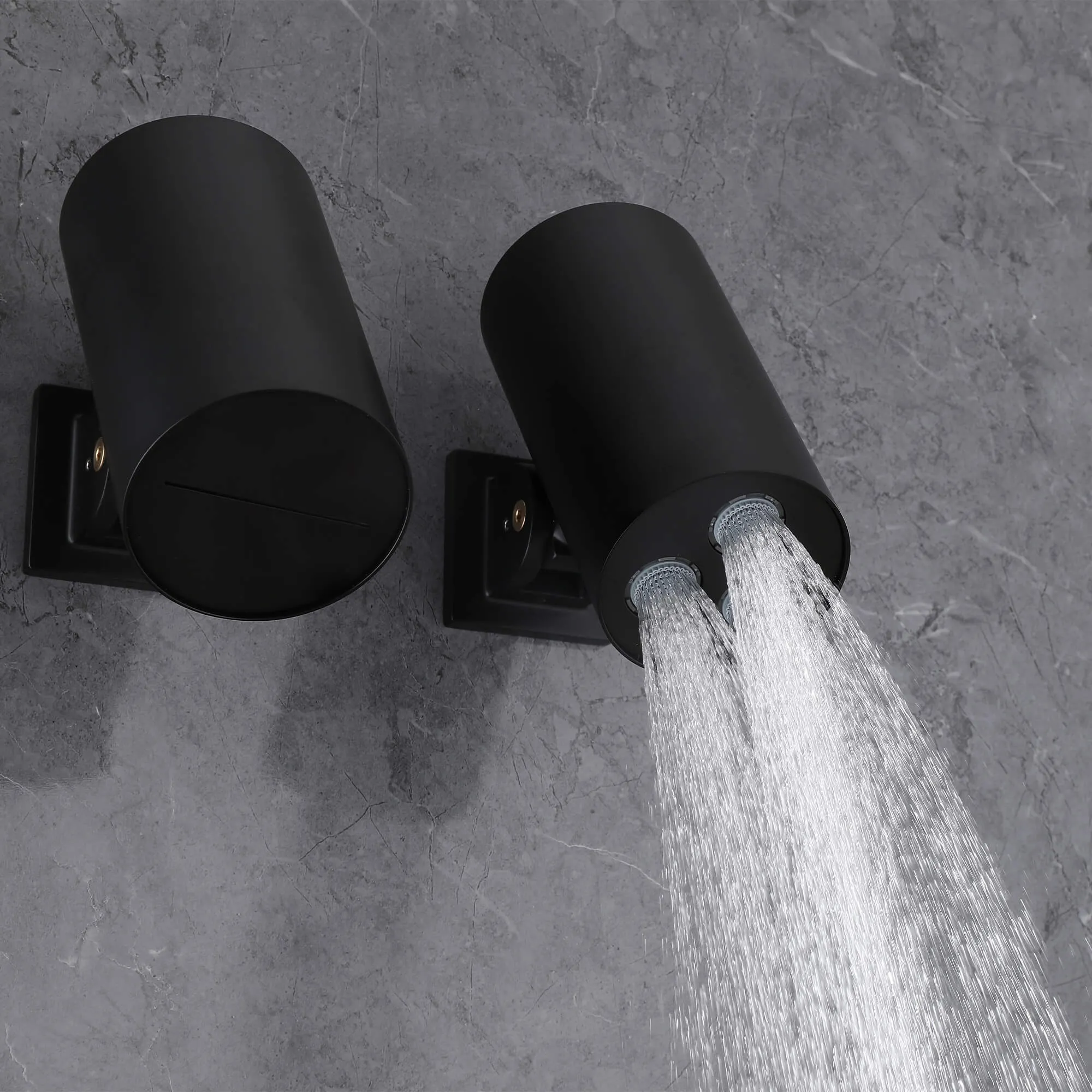 Modern Two Function Massage Spa Bathroom Shower System Matte Black JK0245