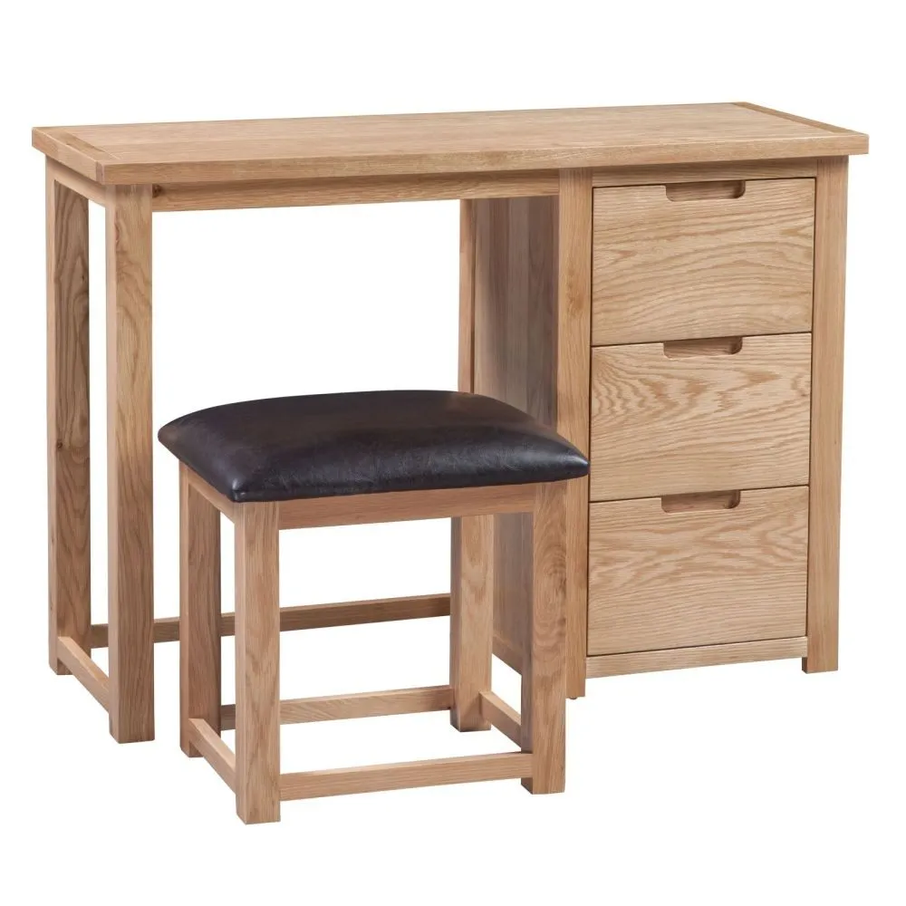 Moderna Oak Dressing Table with Stool