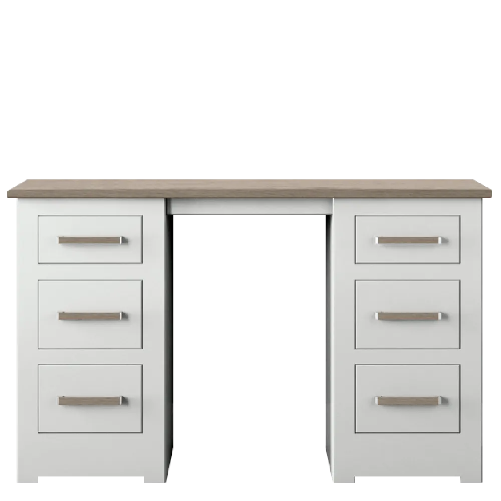 Modo Painted Double pedestal Dressing Table