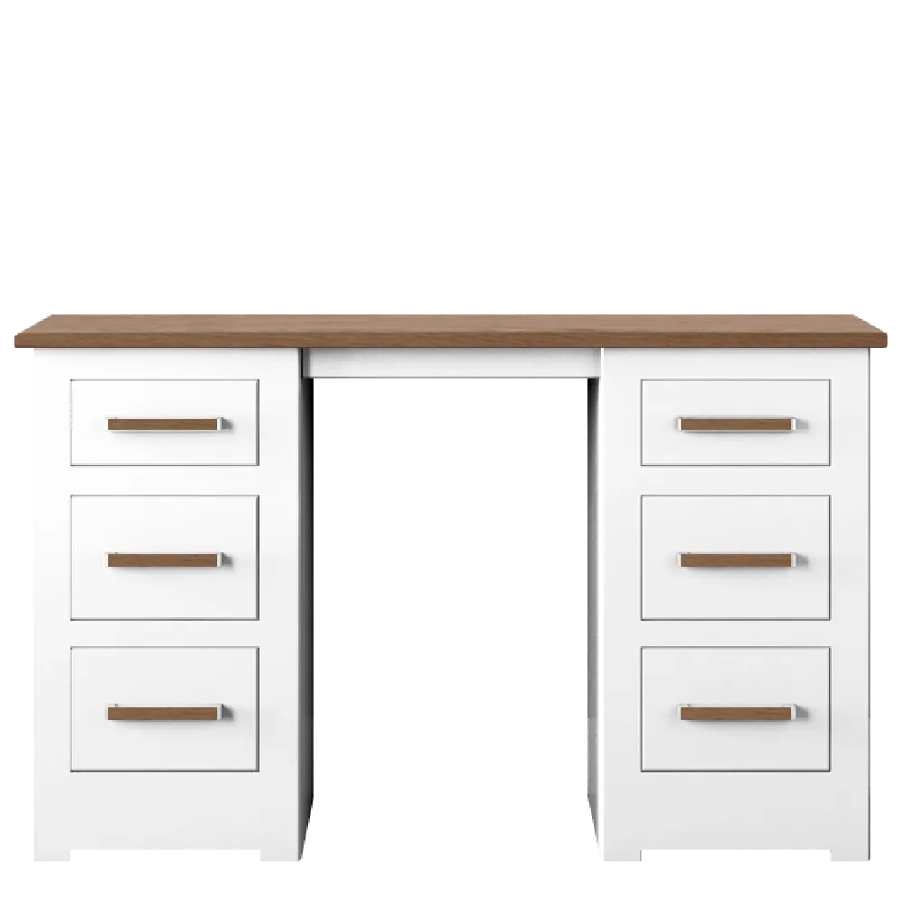 Modo Painted Double pedestal Dressing Table