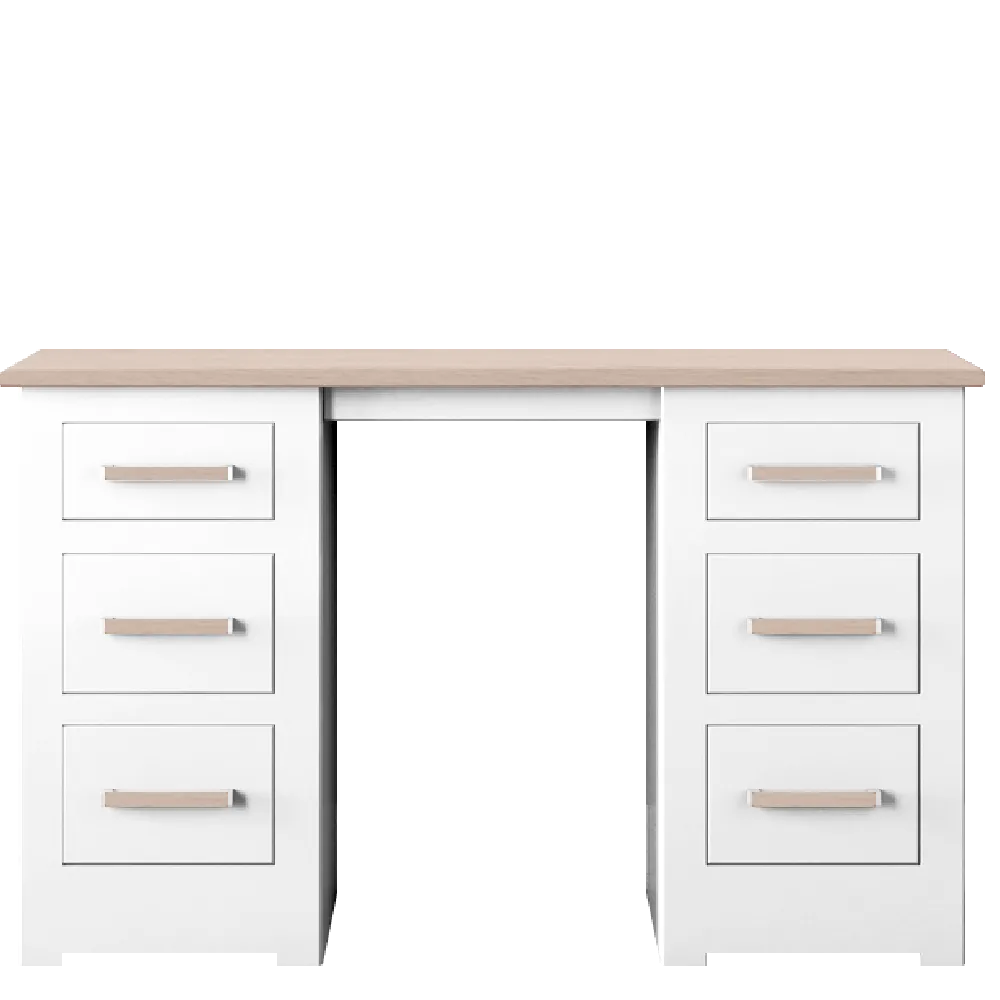 Modo Painted Double pedestal Dressing Table