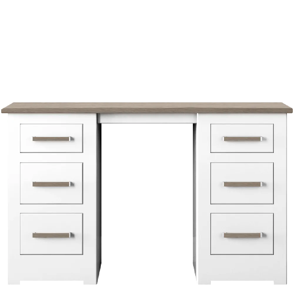 Modo Painted Double pedestal Dressing Table