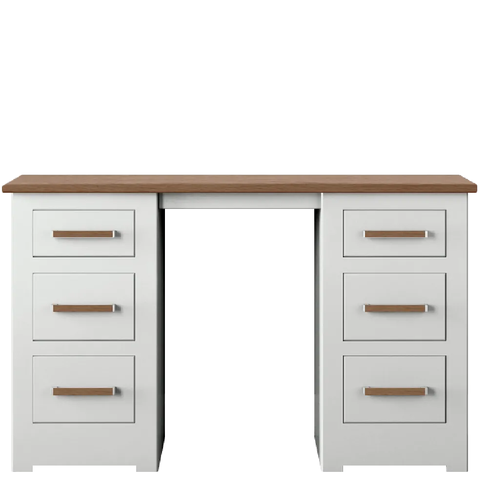 Modo Painted Double pedestal Dressing Table