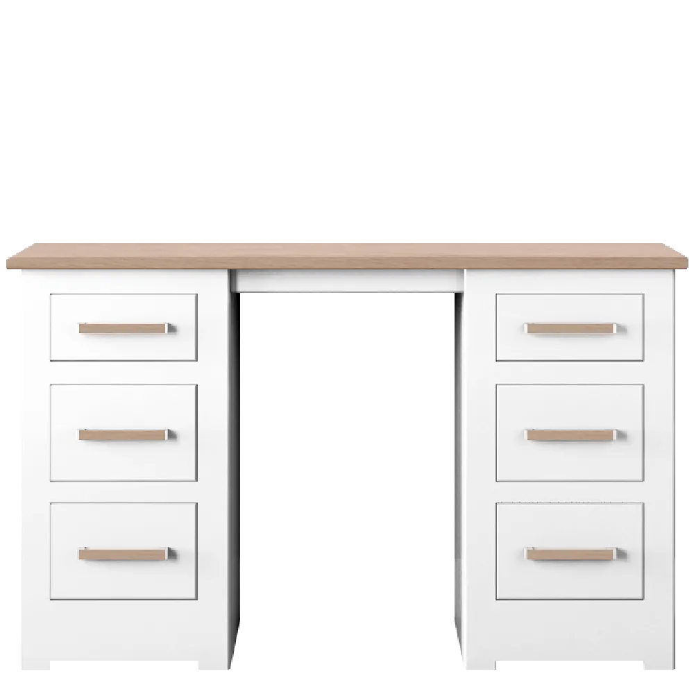 Modo Painted Double pedestal Dressing Table