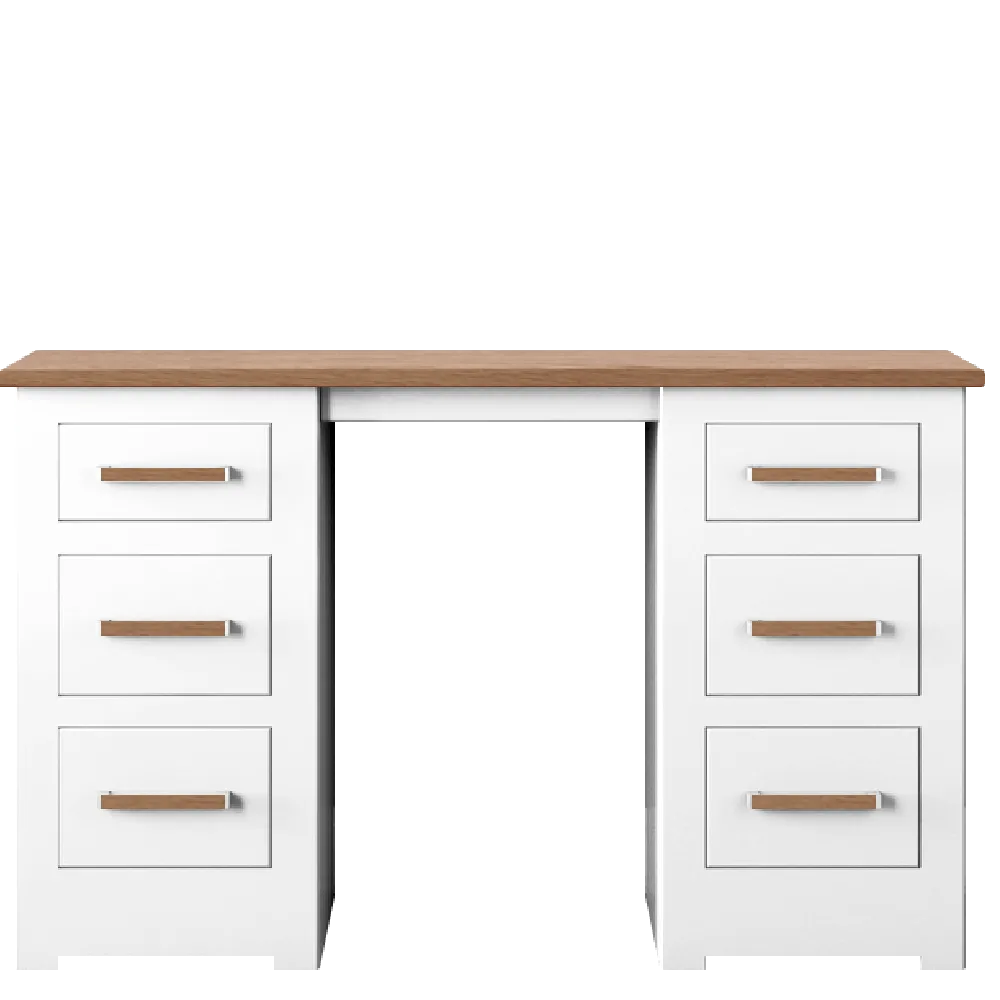 Modo Painted Double pedestal Dressing Table