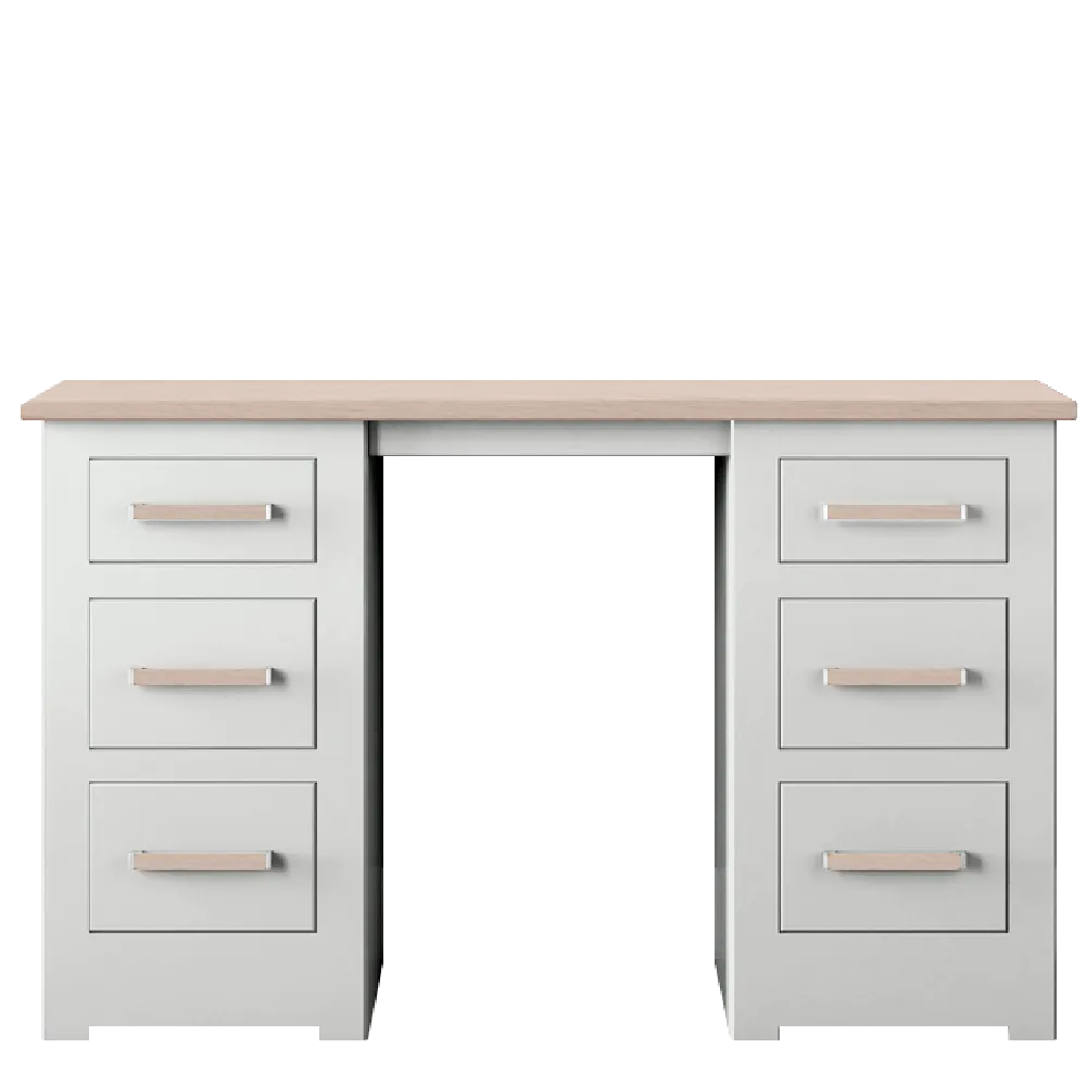 Modo Painted Double pedestal Dressing Table