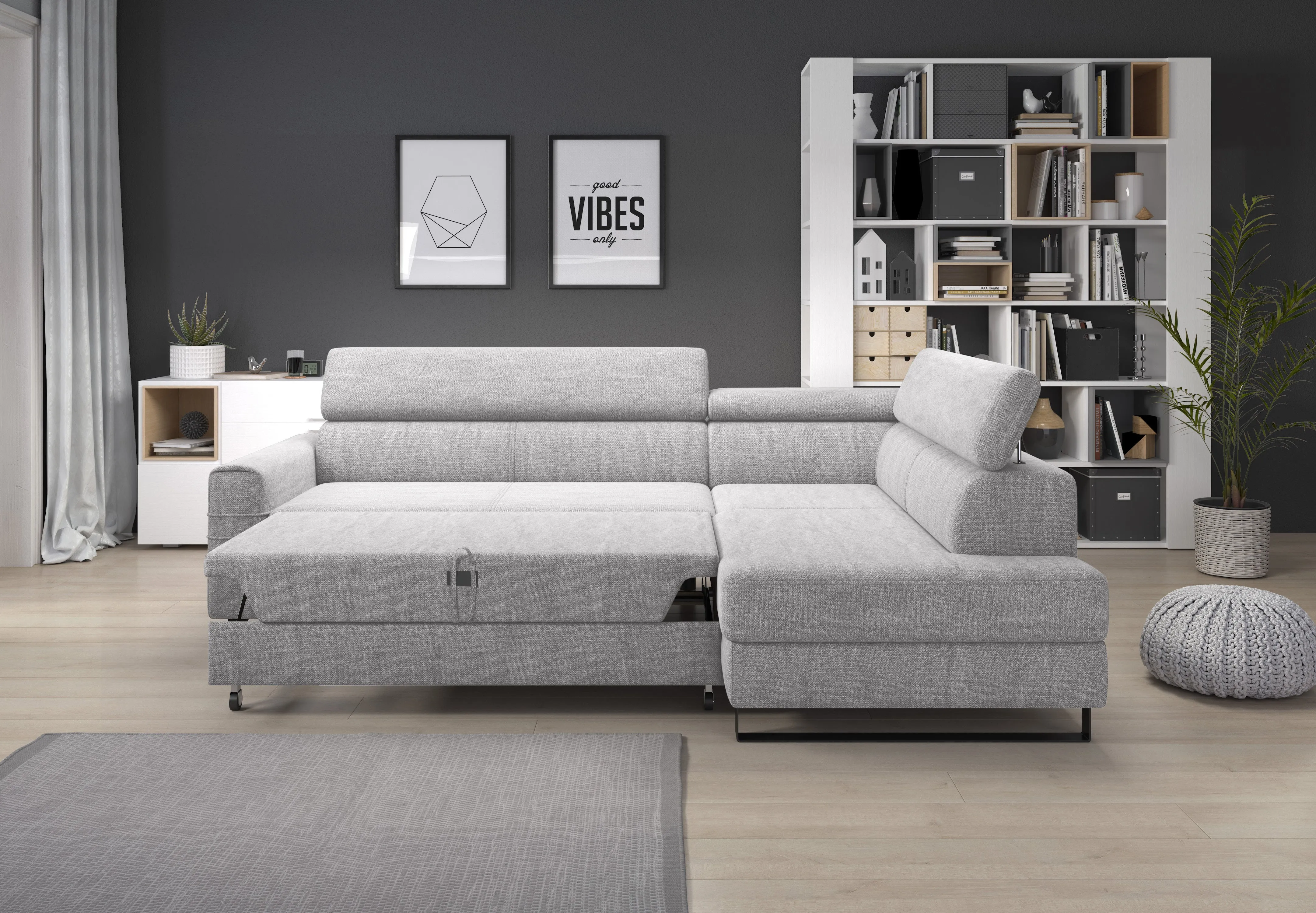 NEO L 98" x 72.5" Wide Sleeper Sectional with Storage